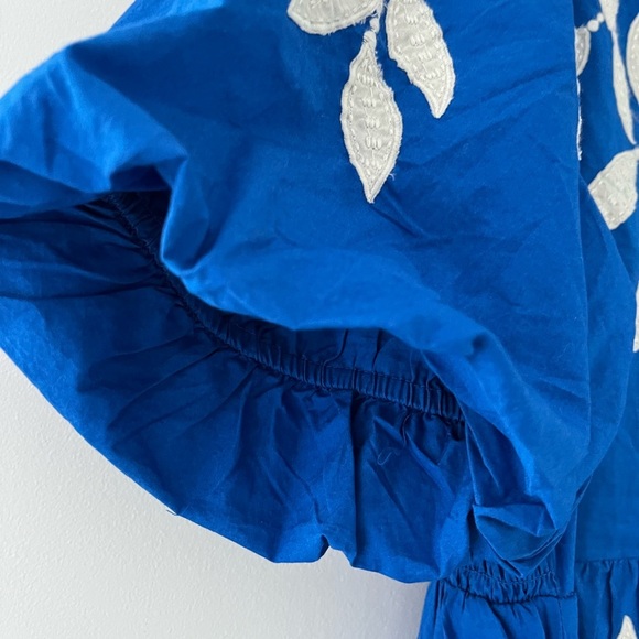 Anthropologie Short Sleeve Embroidery Appliqué Maxi Dress New - Picture 5 of 10